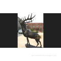 Classic design life size bronze skyfall sitting deer statue for sale